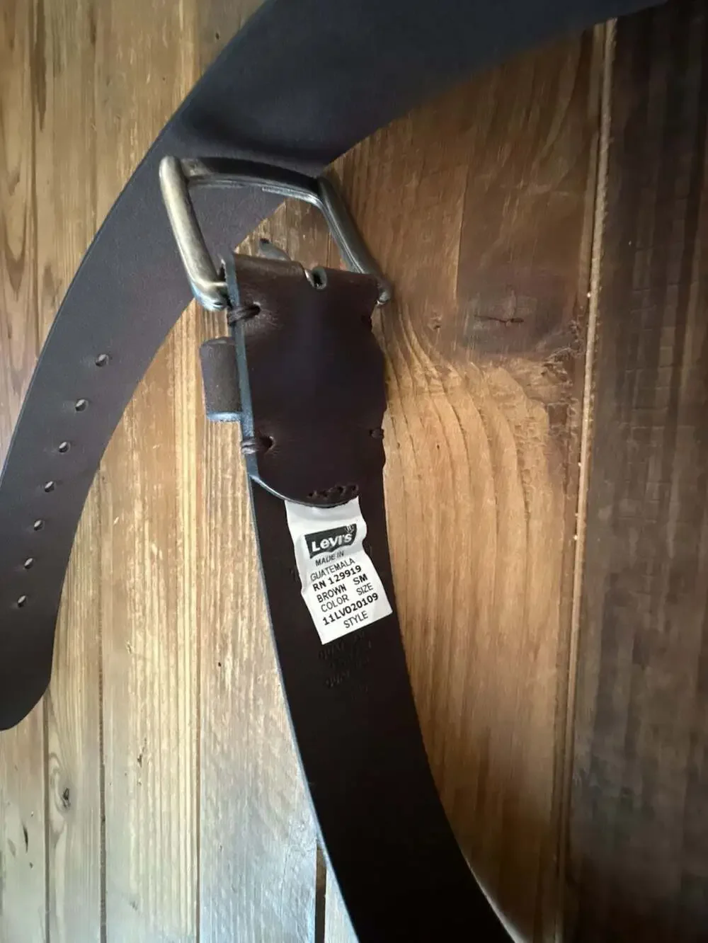 Levi's Men's Brown Leather Casual Belt Size SM